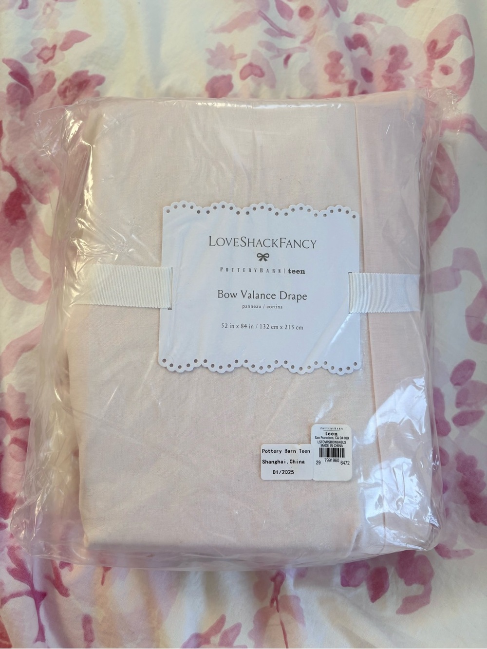 NWT LoveShackFancy Pottery Barn Teen Bow Valance Drape
